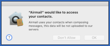 Airmail - Access contacts