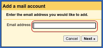 Gmail - Settings - Add a mail account - Email address