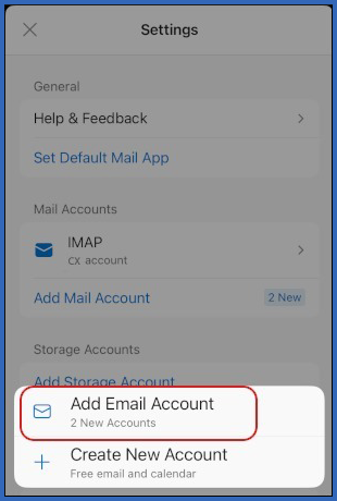 Outlook - Add email account
