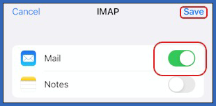 iOS - Mail - Add Mail Account - Mail app