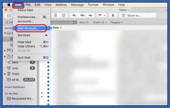 macOS - Mail - Add Account